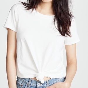 White front knot Madewell shirt